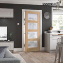 Shaker Four Panel Frosted Glazed Unfinished - DUK1136 - (OSHAKERFG)