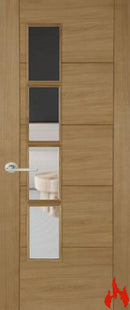 Deluxe Iseo Oak Four Light Offset -  DUK1083FD