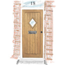 Door + Single Glazed Panels - Above & Left- DUKBF6