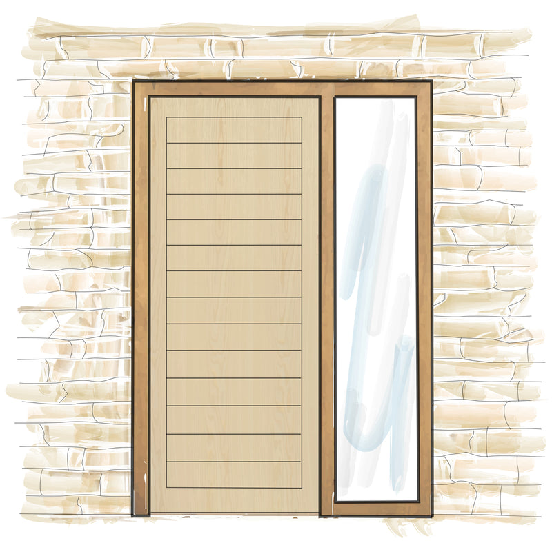 Door + Single Glazed Panel - Right - DUKBF2