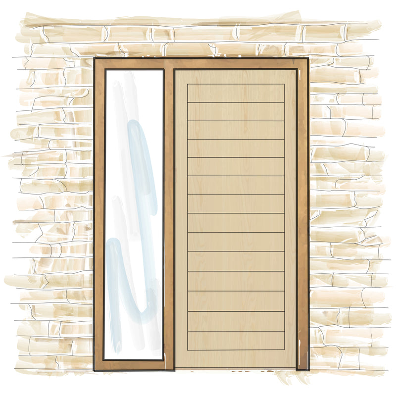 Door + Single Glazed Panel - Left - DUKBF3