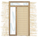 Door + Single Glazed Panels - Above & Left- DUKBF6