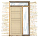 Door + Single Glazed Panels - Above & Right - DUKBF7