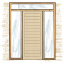 Door + Single Glazed Panels - Above, Left & Right - DUKBF8